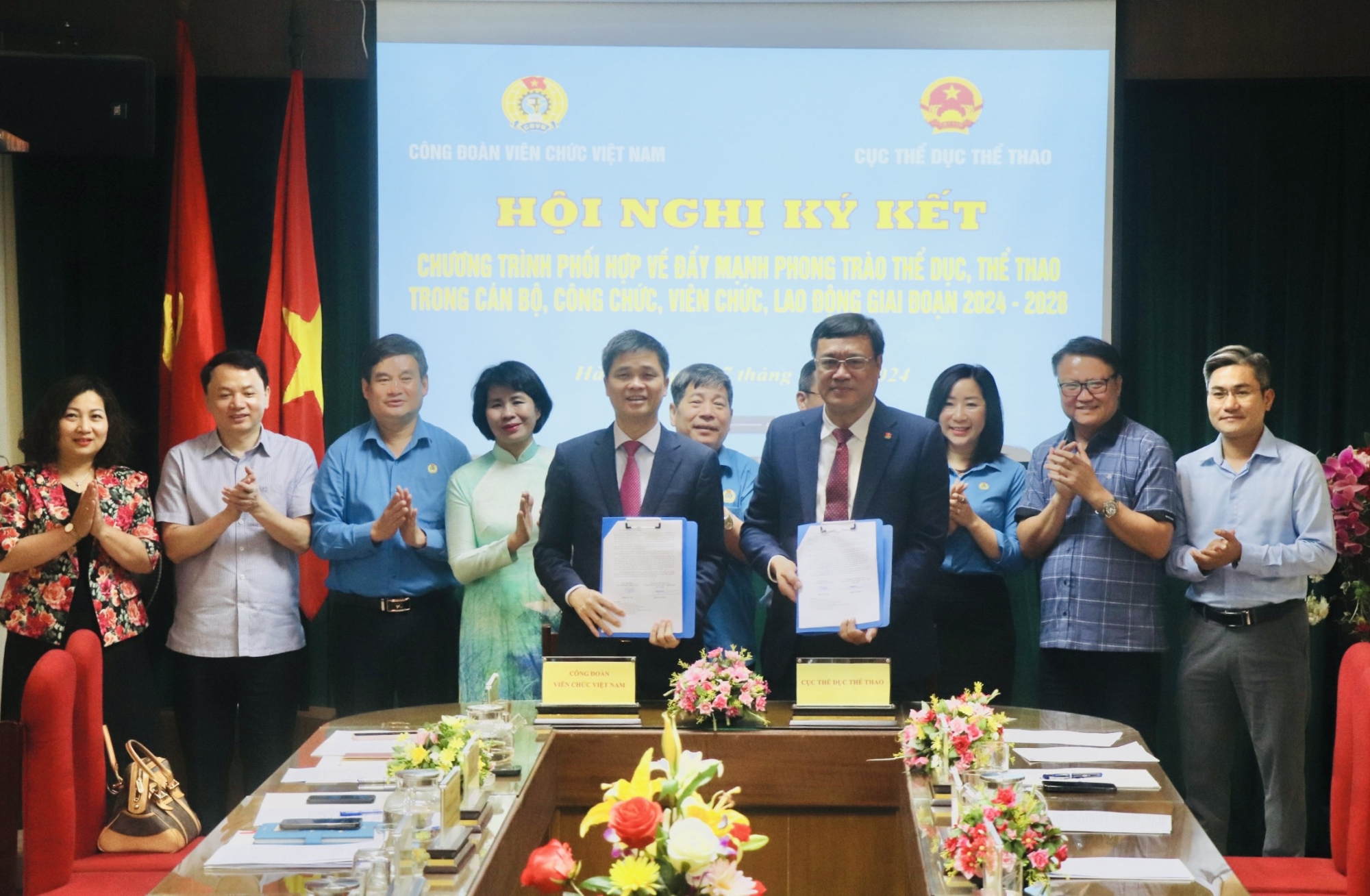 Công đoàn Viên chức Việt Nam và Cục Thể dục thể thao ký kết chương trình phối hợp giai đoạn 2024 - 2028