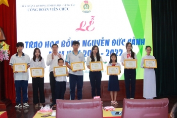 Công đoàn Viên chức tỉnh Bà Rịa - Vũng Tàu tổ chức lễ trao Học bổng Nguyễn Đức Cảnh