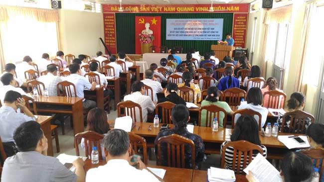 CĐVC tỉnh Trà Vinh tổ chức Hội nghị báo cáo kết quả Đại hội XII Công đoàn Việt Nam Viên chức tỉnh Trà Vinh