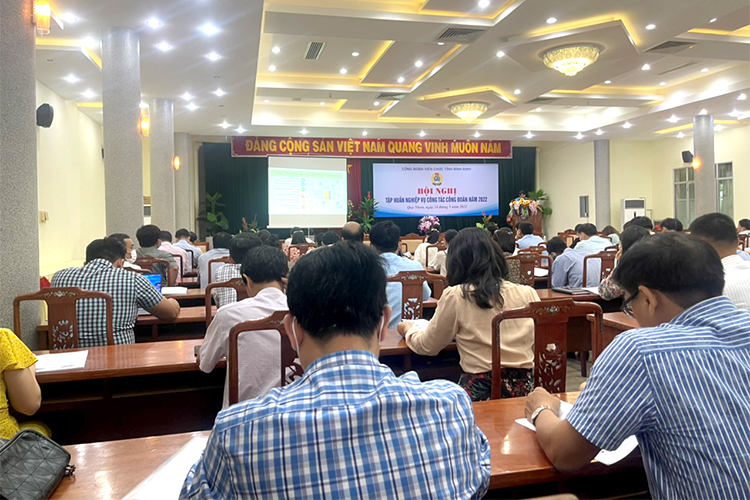 Công đoàn Viên chức tỉnh Bình Định tổ chức tập huấn nghiệp vụ công tác công đoàn năm 2022