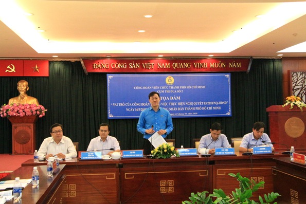 Công đoàn Viên chức Thành phố Hồ Chí Minh tổ chức tọa đàm “Vai trò của Công đoàn trong việc thực hiện Nghị quyết 03/2018/NQ-HĐND”