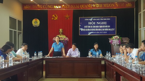 CĐVC tỉnh Ninh Bình tổ chức sơ kết hoạt động công đoàn 6 tháng đầu năm 2018