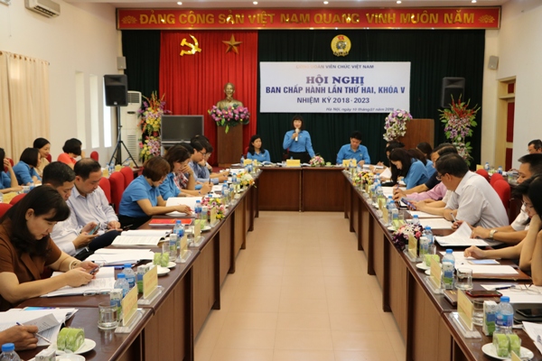Hội nghị lần thứ Hai,  Ban Chấp hành Công đoàn Viên chức  Việt Nam khóa V, nhiệm kỳ 2018 - 2023