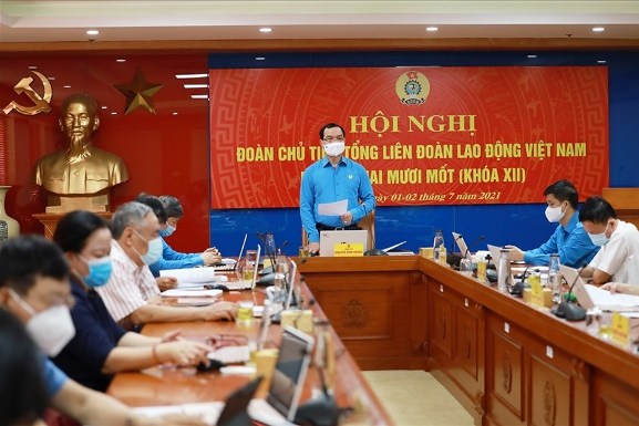 Hội nghị Đoàn Chủ tịch Tổng Liên đoàn Lao động Việt Nam lần thứ 21