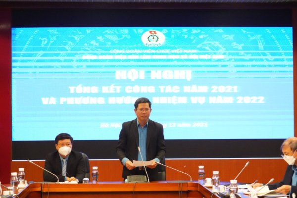 Công đoàn Viện Hàn lâm Khoa học xã hội Việt Nam tổ chức Hội nghị Tổng kết công tác công đoàn năm 2021 và phương hướng, nhiệm vụ năm 2022